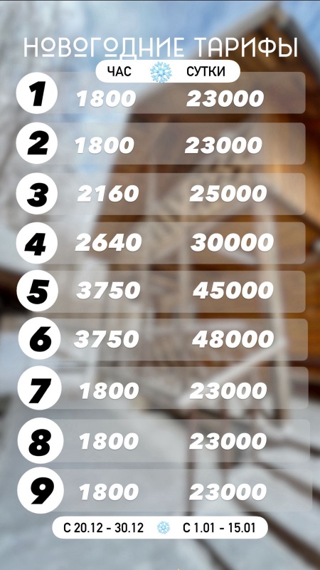 Новогодние тарифы 2025-2026